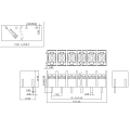 7.62 مم من نوع السياج من نوع PCB يمكن تقطيعه